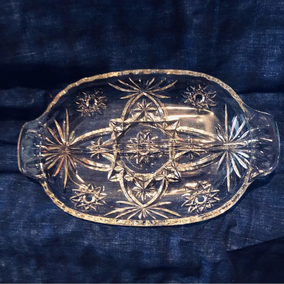 COPY - Vintage Anchor Hocking , Star of David pattern - relish dish - Picture 7 of 8